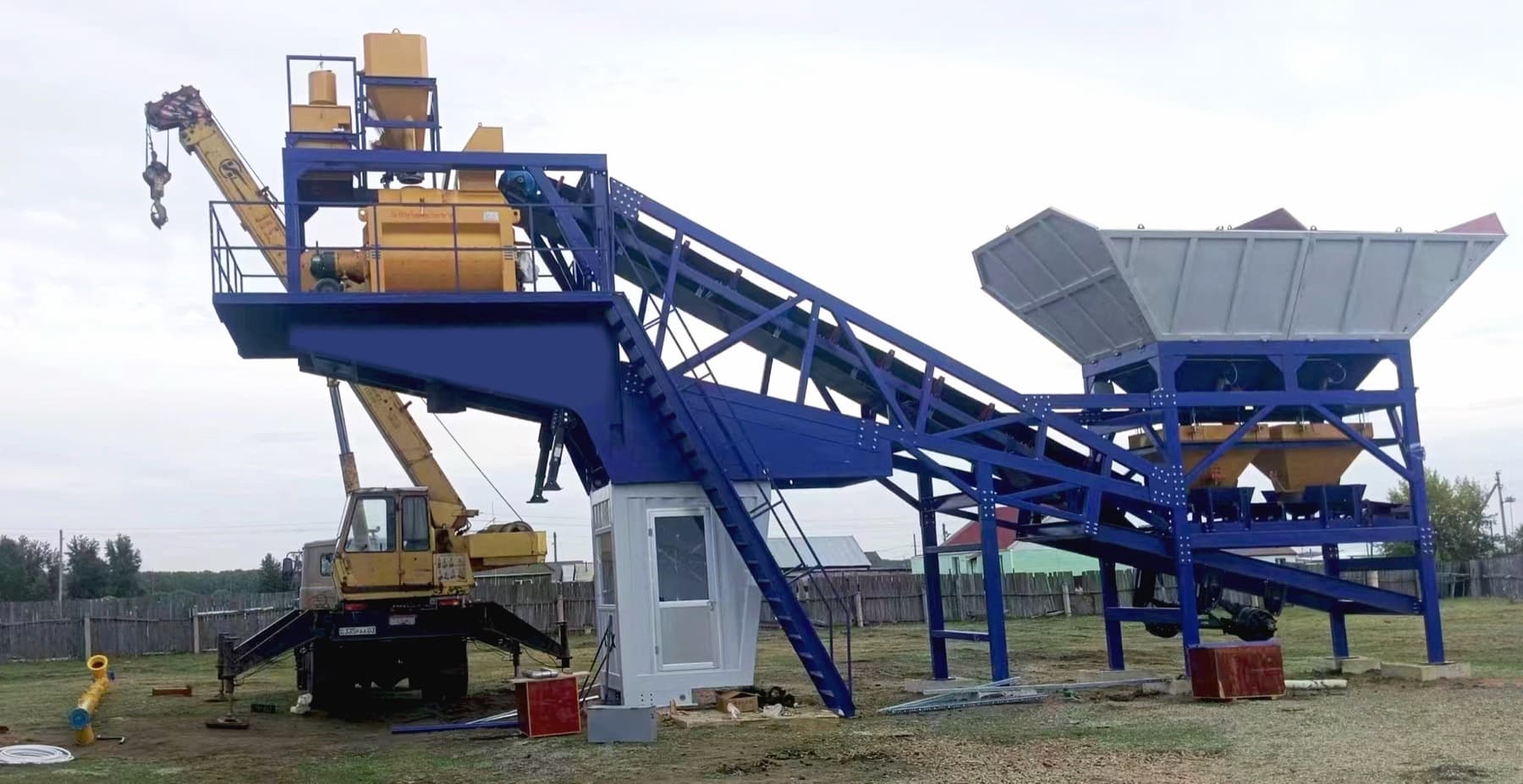 TIANYU HZSY75 mobile plant commissioned at an overseas site